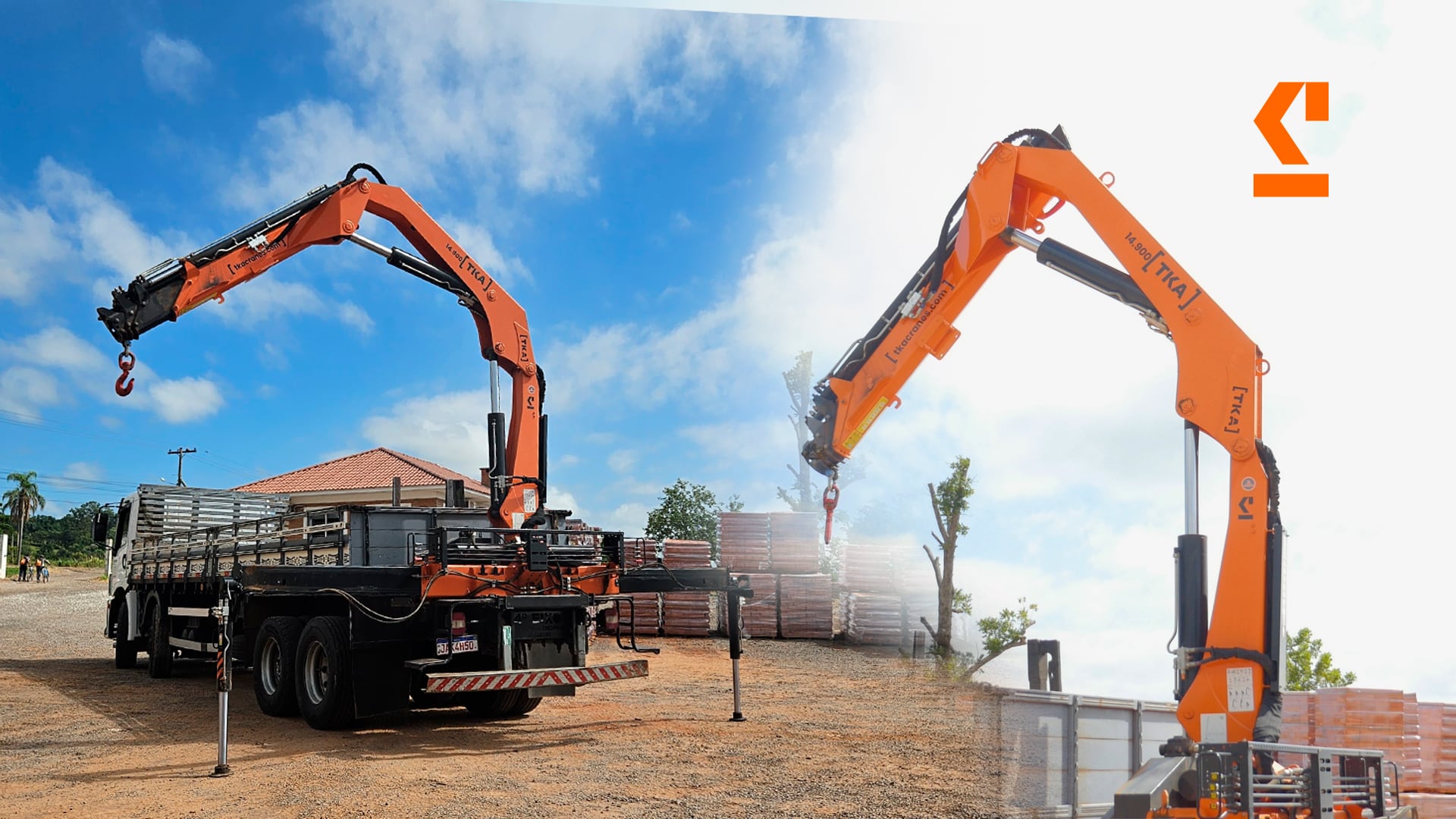 TKA crane lifting materials at a construction and industrial worksite