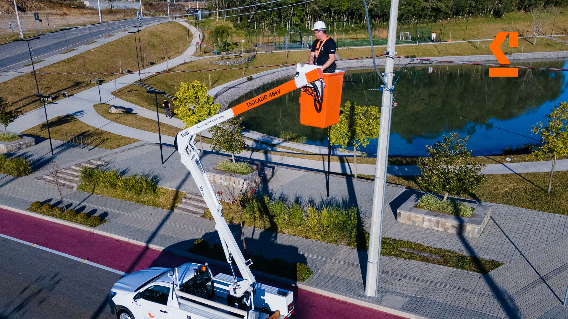 TKA aerial platform mounted on a utility truck