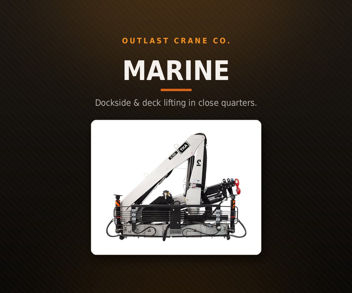 Outlast crane working in Marine / Port service